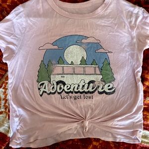 Women’s Cropped Pink T-Shirt